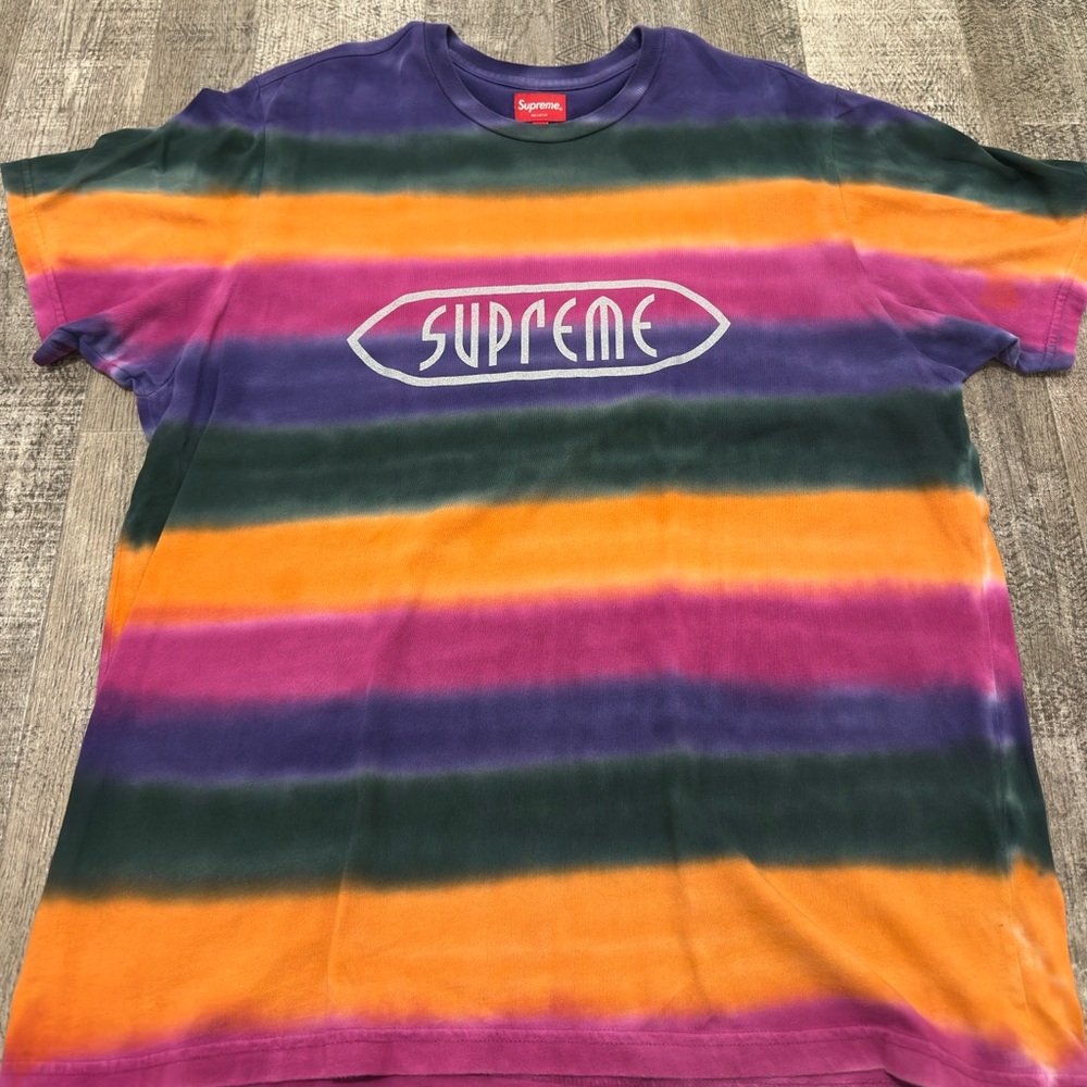 Supreme Rainbow Stripe T-Shirt ‘Orange’ 2019